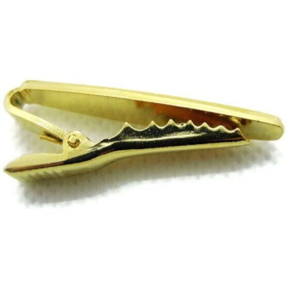 USA Rectangle Engraveable Men Vintage Cufflinks Bullet Gold Tone Set Tie - Picture 4 of 7